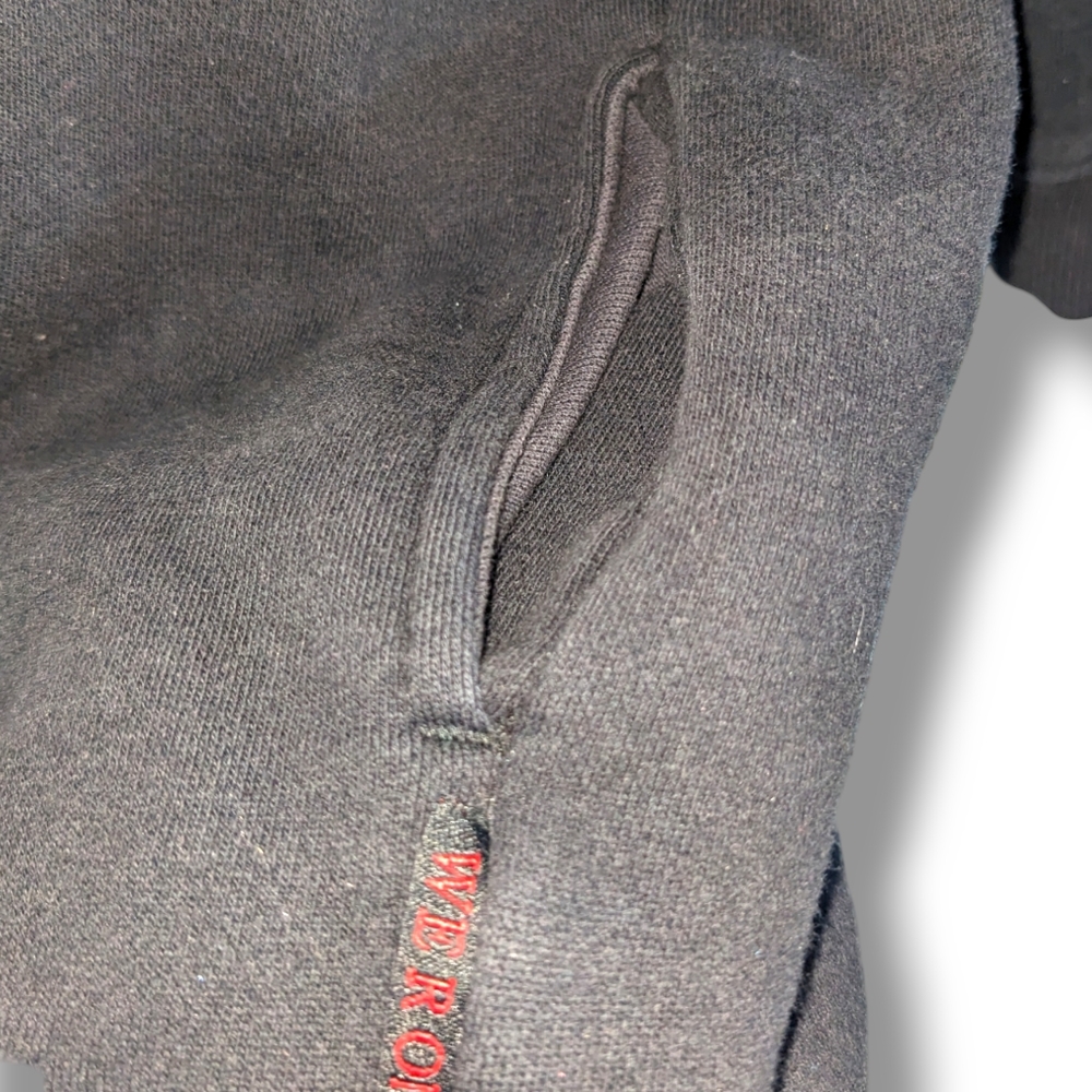 We R One 1992 |  Embroidered Logo Oversized Black & Red Sweatshirt Men's 3XL - Picture 6 of 9